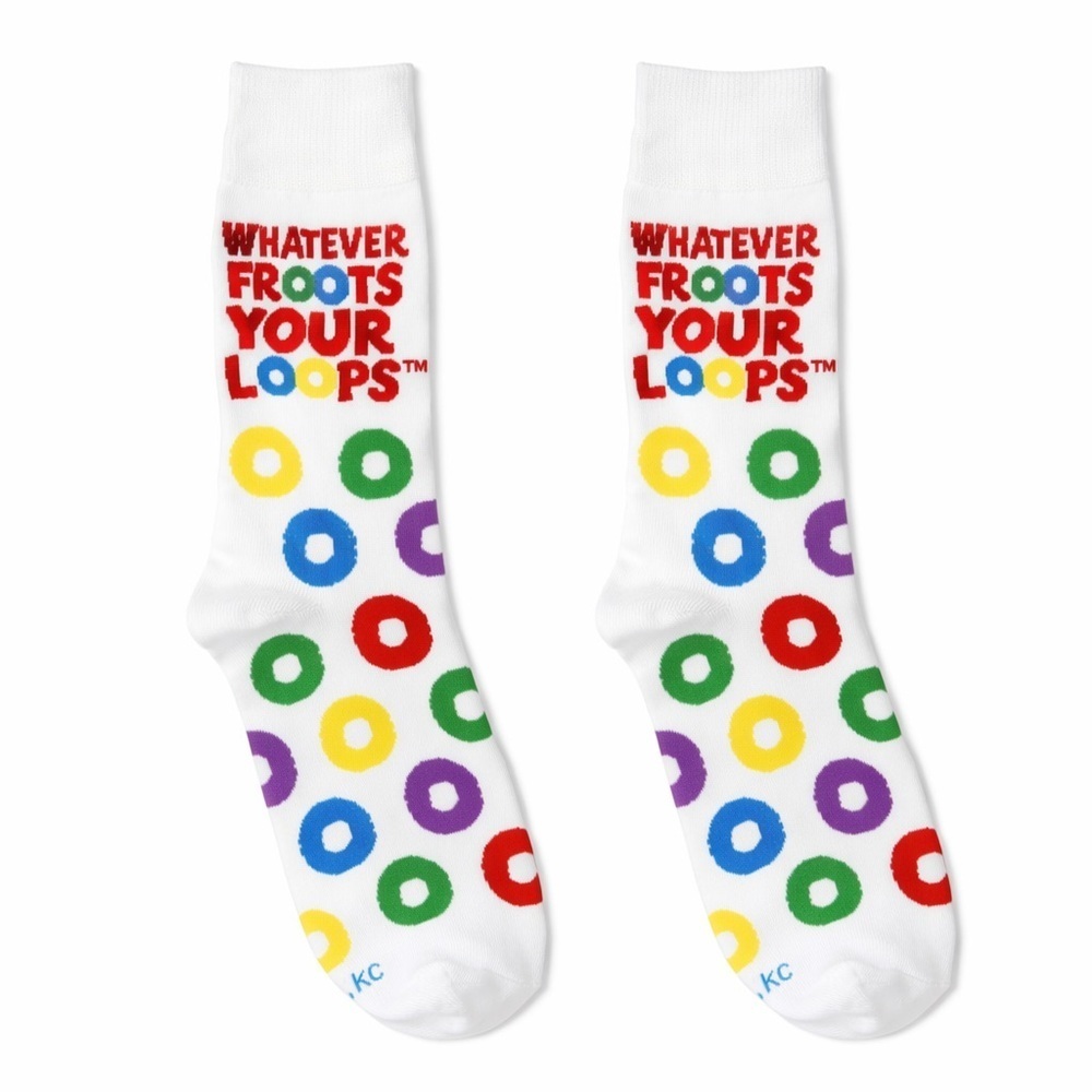 Whatever Froots Your Loops Novelty Crew Socks